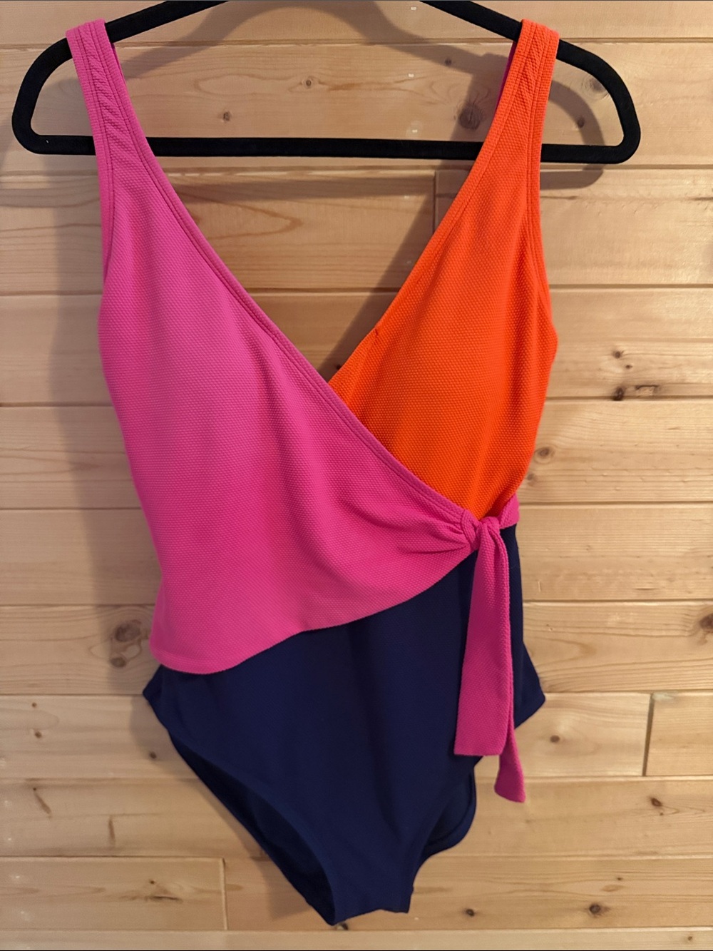 Tommy Bahama Colorblock One-Piece Swimsuit - Pink, Orange & Navy
Sz 10